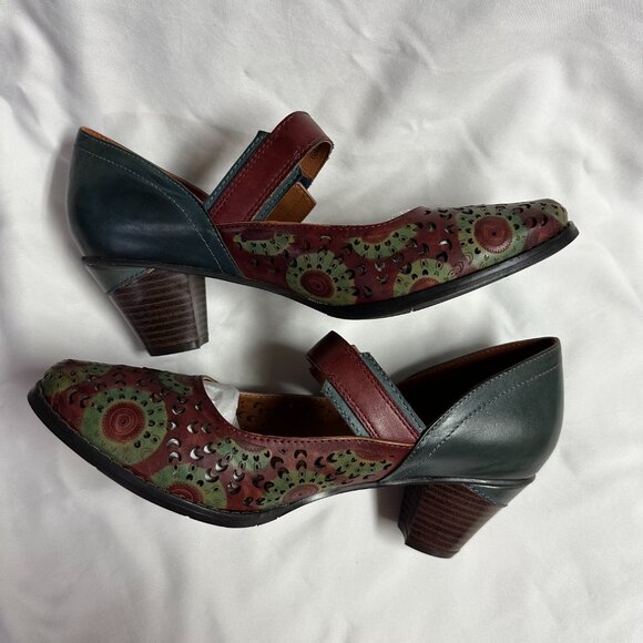 Spring Step L'Artiste LaJuan size 39 Brand New Bordeaux Multi color - Picture 3 of 8